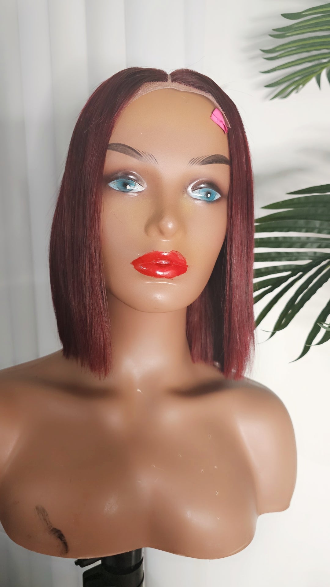 Super Double Drawn Wine-Red Vietnamese Bone Straight Hair