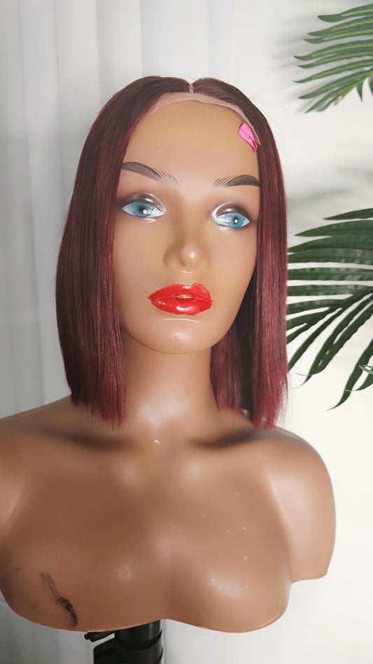 Super Double Drawn Wine-Red Vietnamese Bone Straight Hair